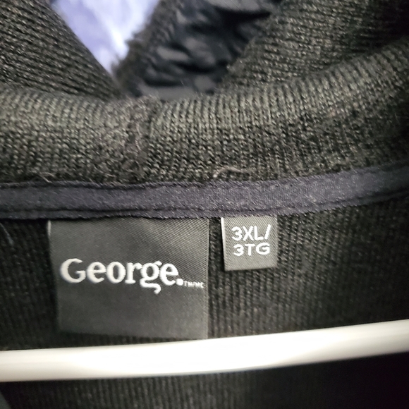George Sherpa Hoody Jacket - Black 3XL/3TG - Picture 3 of 5